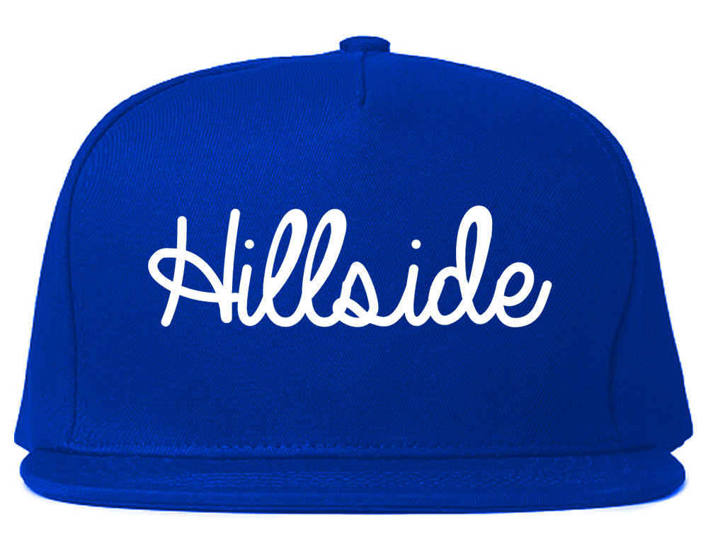 Hillside Illinois IL Script Mens Snapback Hat Royal Blue