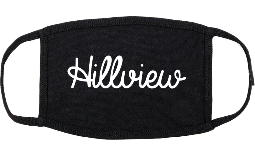 Hillview Kentucky KY Script Cotton Face Mask Black