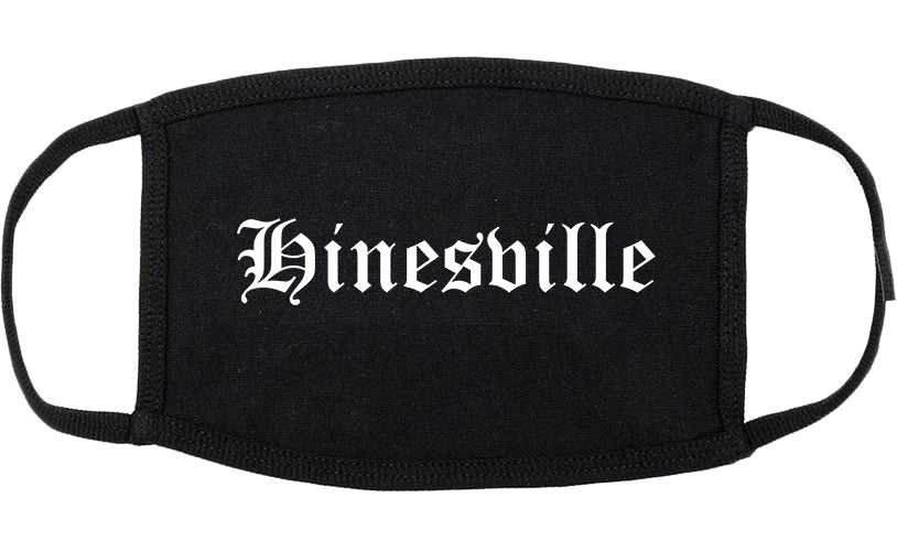 Hinesville Georgia GA Old English Cotton Face Mask Black