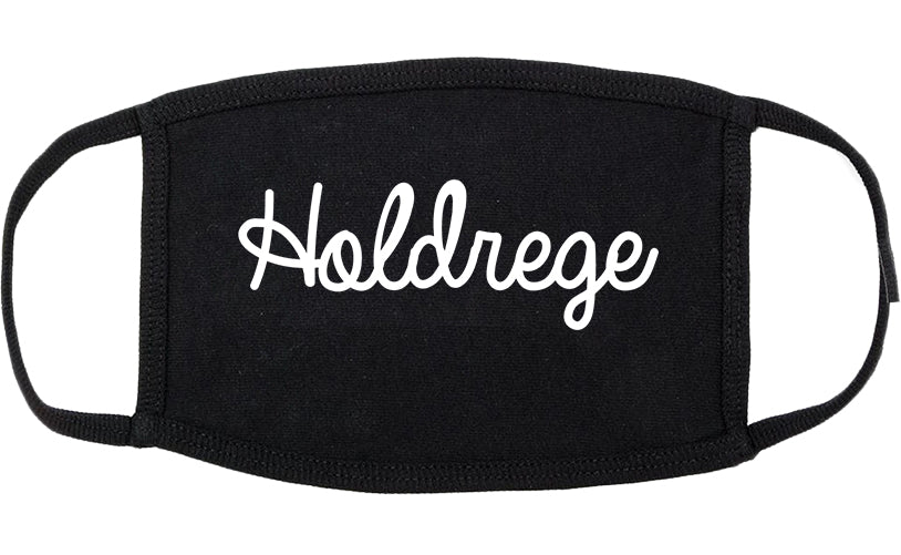 Holdrege Nebraska NE Script Cotton Face Mask Black