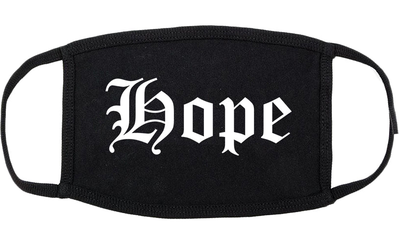 Hope Arkansas AR Old English Cotton Face Mask Black