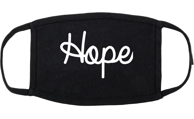 Hope Arkansas AR Script Cotton Face Mask Black