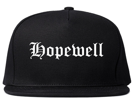 Hopewell Virginia VA Old English Mens Snapback Hat Black