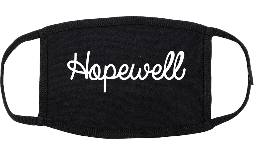 Hopewell Virginia VA Script Cotton Face Mask Black
