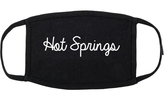 Hot Springs Arkansas AR Script Cotton Face Mask Black