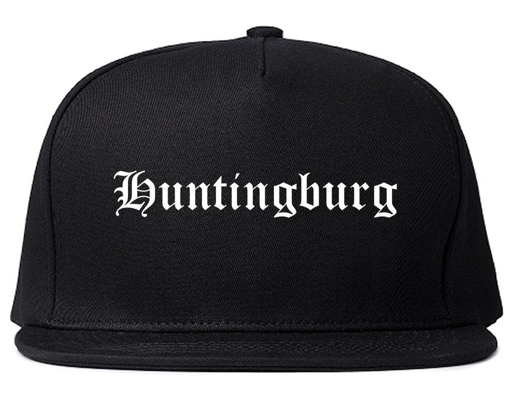 Huntingburg Indiana IN Old English Mens Snapback Hat Black