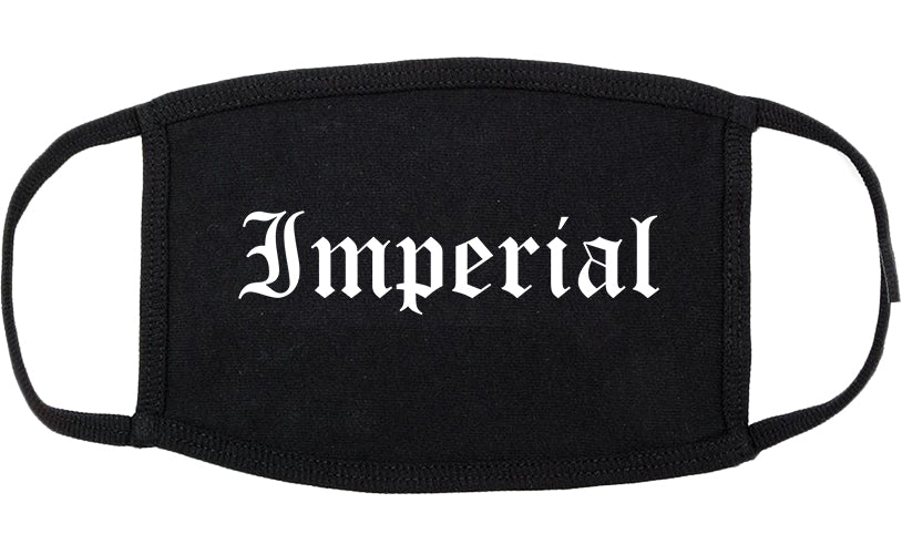 Imperial California CA Old English Cotton Face Mask Black