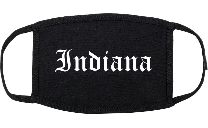 Indiana Pennsylvania PA Old English Cotton Face Mask Black