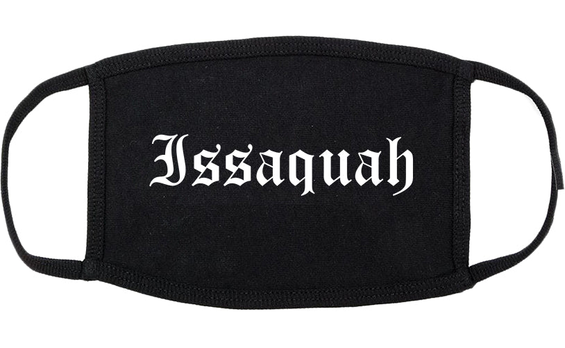 Issaquah Washington WA Old English Cotton Face Mask Black