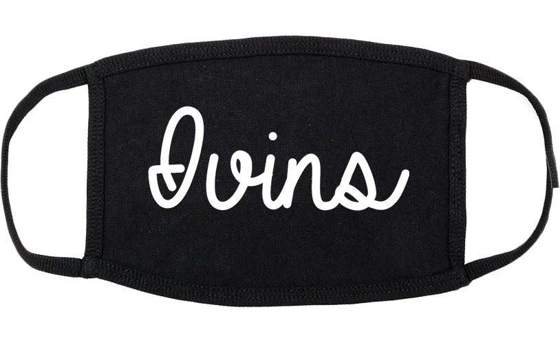 Ivins Utah UT Script Cotton Face Mask Black