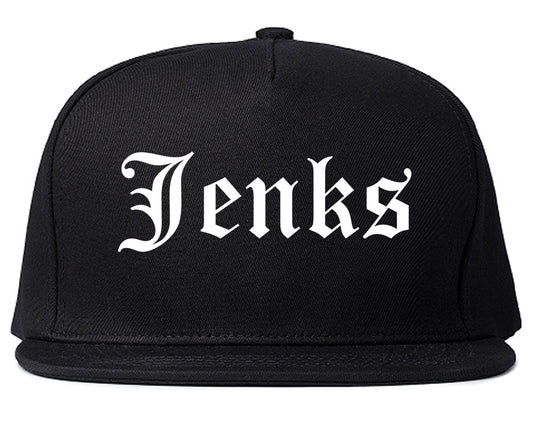 Jenks Oklahoma OK Old English Mens Snapback Hat Black