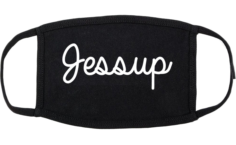 Jessup Pennsylvania PA Script Cotton Face Mask Black