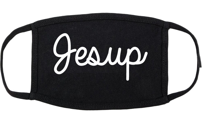 Jesup Georgia GA Script Cotton Face Mask Black