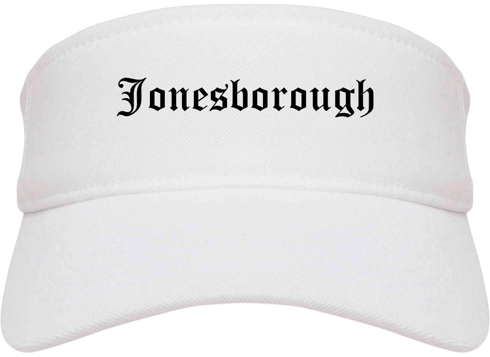 Jonesborough Tennessee TN Old English Mens Visor Cap Hat White
