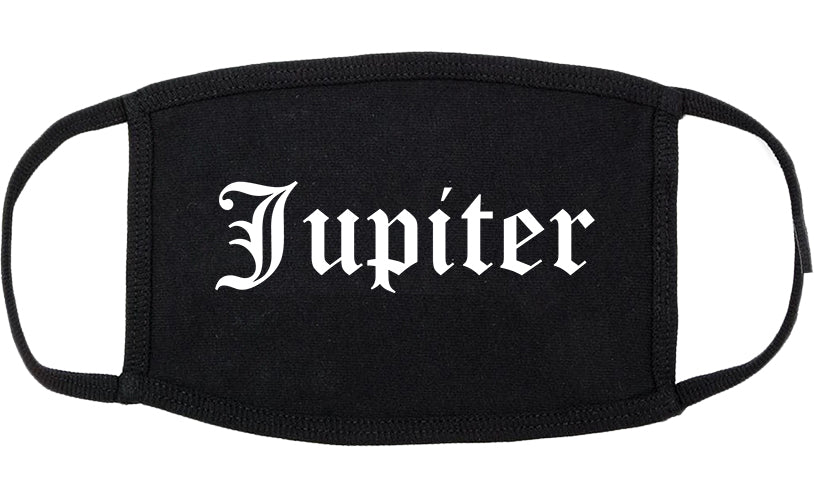 Jupiter Florida FL Old English Cotton Face Mask Black