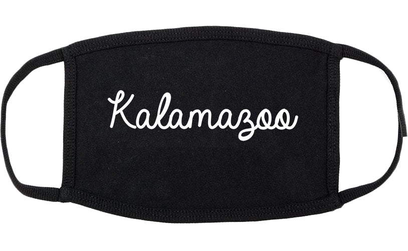 Kalamazoo Michigan MI Script Cotton Face Mask Black
