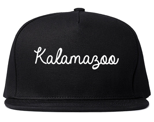 Kalamazoo Michigan MI Script Mens Snapback Hat Black