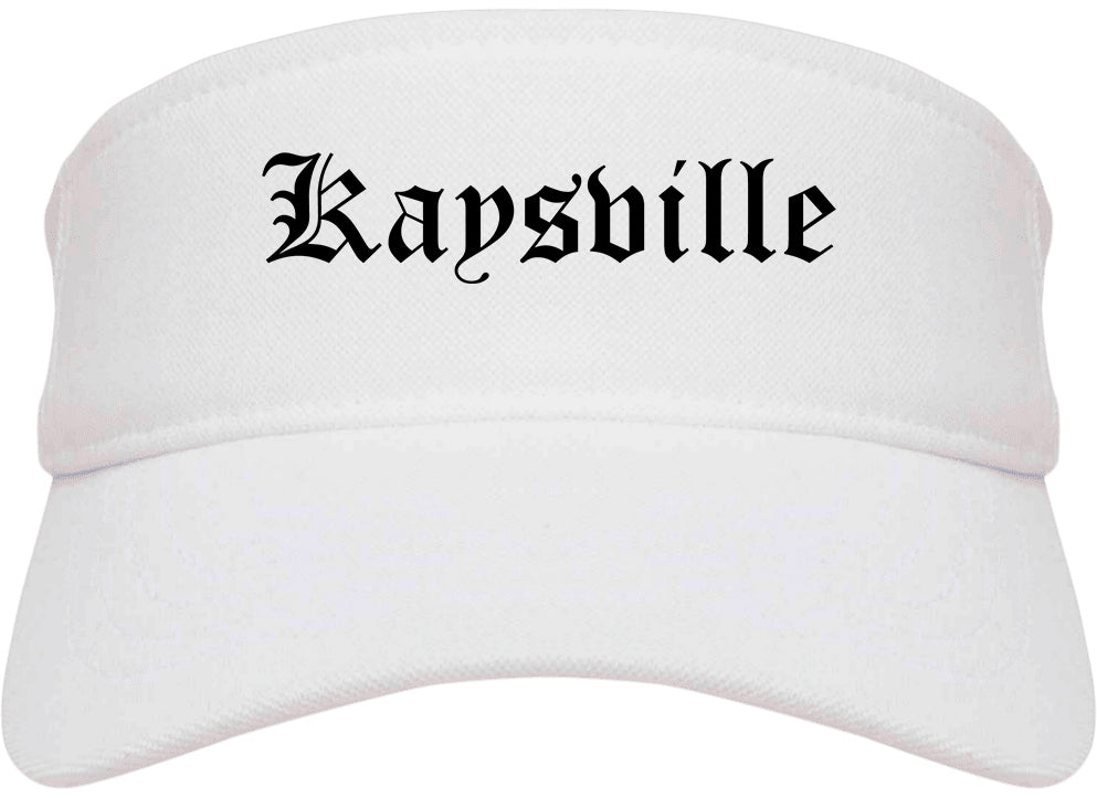 Kaysville Utah UT Old English Mens Visor Cap Hat White