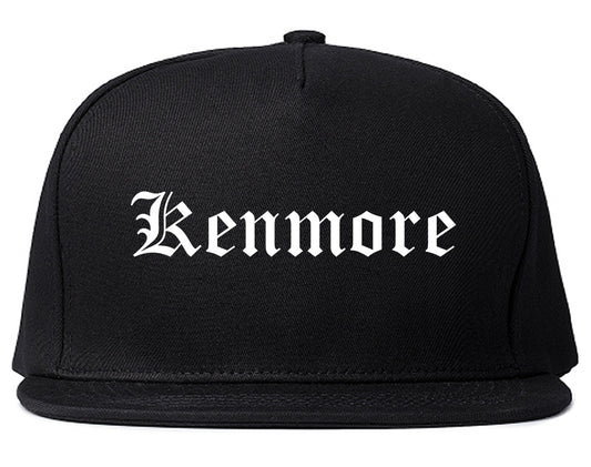 Kenmore Washington WA Old English Mens Snapback Hat Black