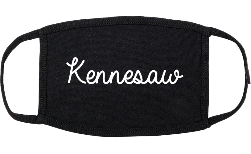 Kennesaw Georgia GA Script Cotton Face Mask Black