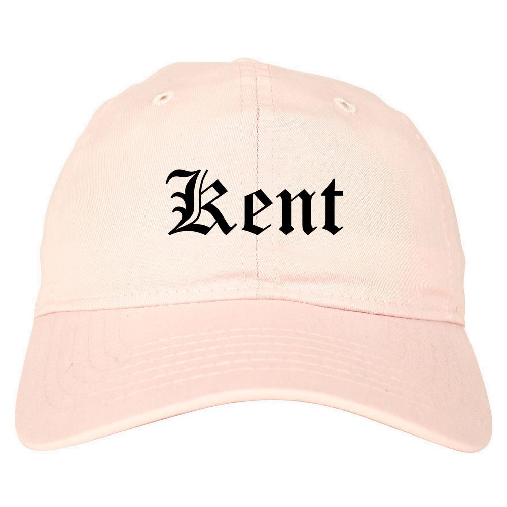 Kent Washington WA Old English Mens Dad Hat Baseball Cap Pink