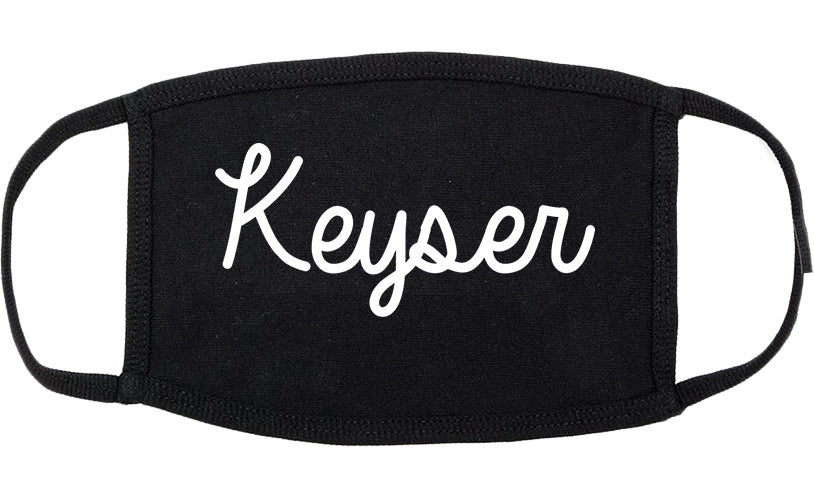 Keyser West Virginia WV Script Cotton Face Mask Black