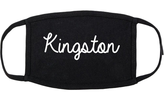 Kingston Tennessee TN Script Cotton Face Mask Black
