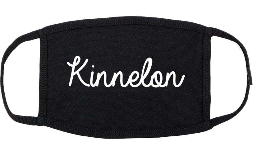 Kinnelon New Jersey NJ Script Cotton Face Mask Black