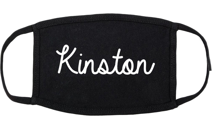 Kinston North Carolina NC Script Cotton Face Mask Black