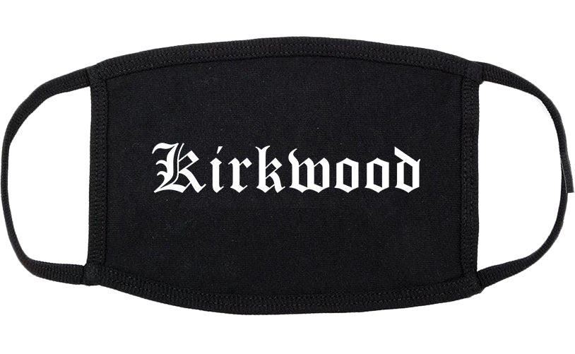 Kirkwood Missouri MO Old English Cotton Face Mask Black
