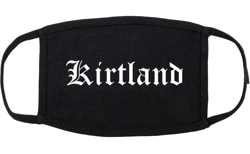 Kirtland Ohio OH Old English Cotton Face Mask Black