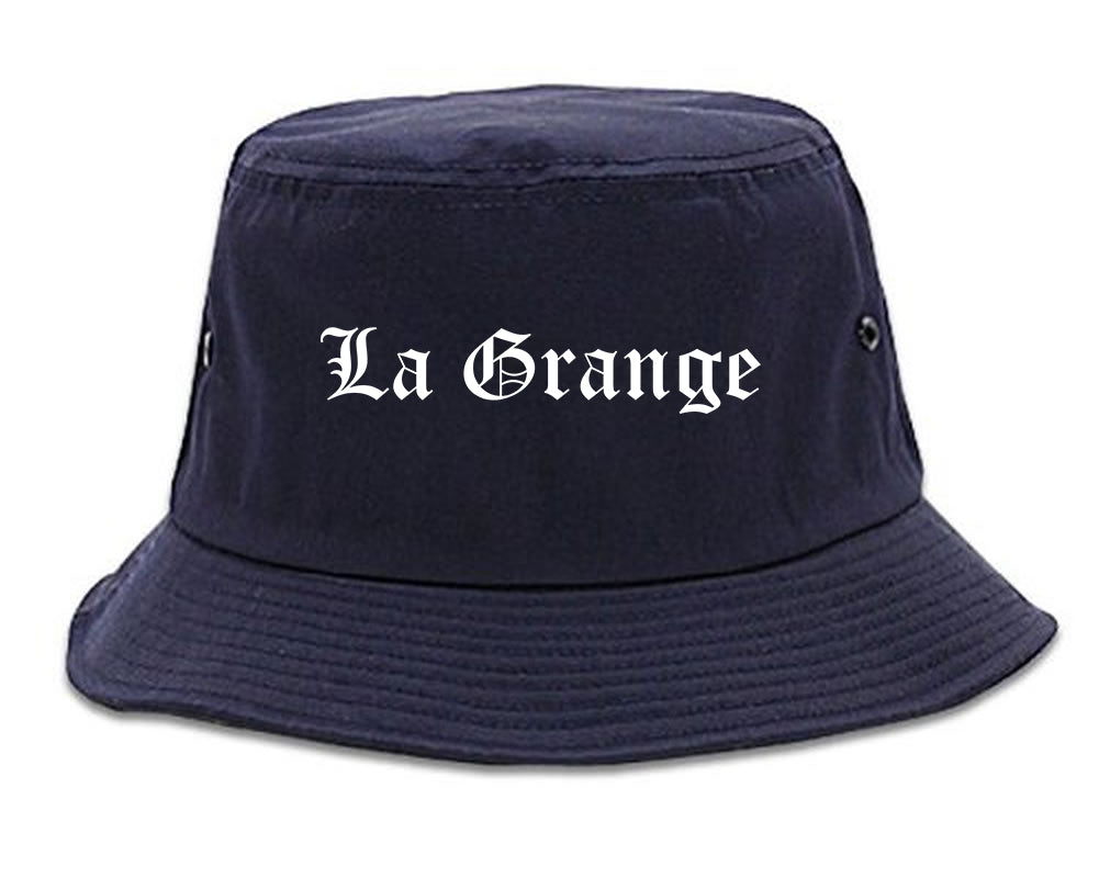 La Grange Illinois IL Old English Mens Bucket Hat Navy Blue