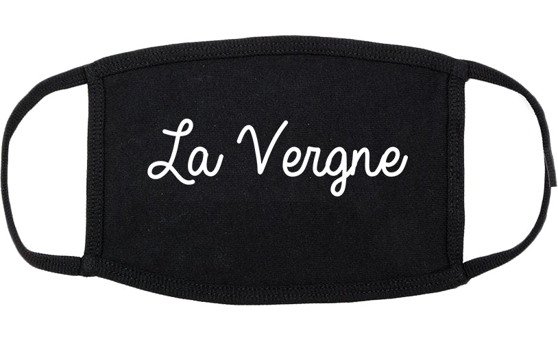 La Vergne Tennessee TN Script Cotton Face Mask Black
