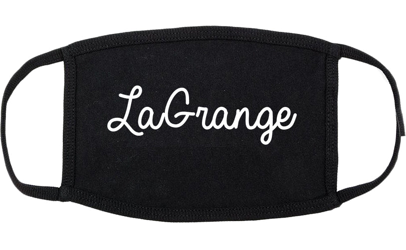 LaGrange Georgia GA Script Cotton Face Mask Black