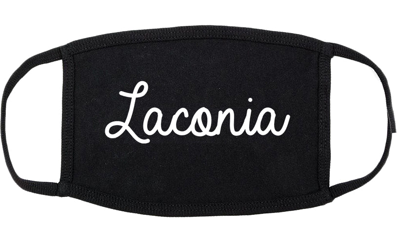 Laconia New Hampshire NH Script Cotton Face Mask Black