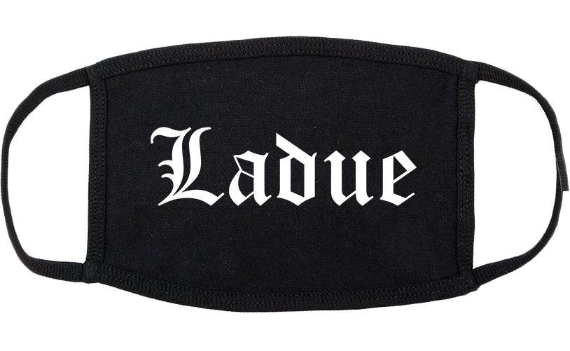 Ladue Missouri MO Old English Cotton Face Mask Black