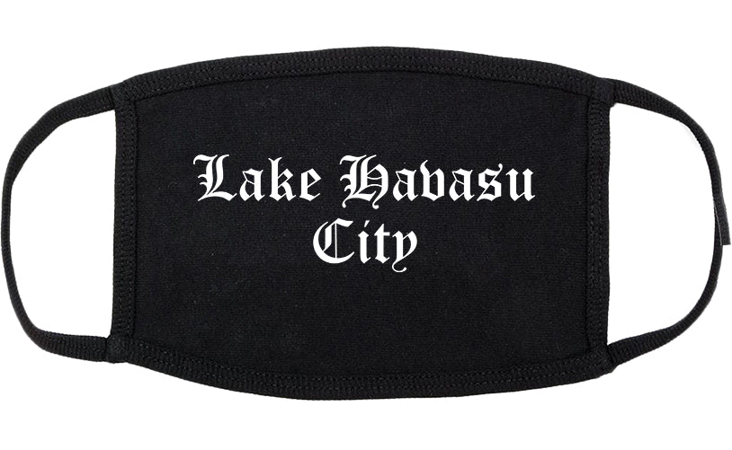 Lake Havasu City Arizona AZ Old English Cotton Face Mask Black