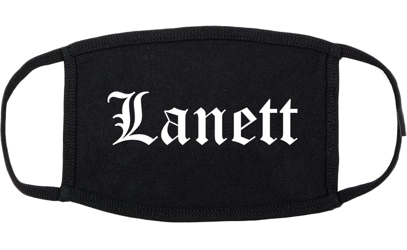 Lanett Alabama AL Old English Cotton Face Mask Black