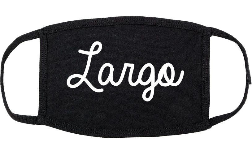 Largo Florida FL Script Cotton Face Mask Black