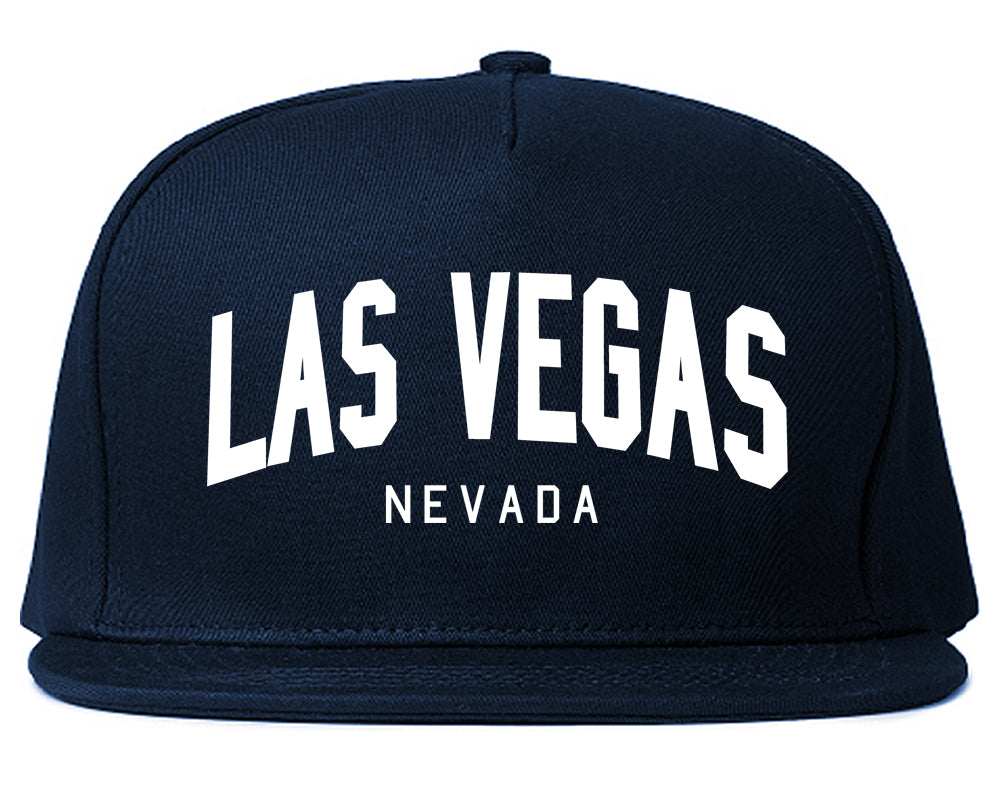 Las Vegas Nevada Arch Mens Snapback Hat Navy Blue