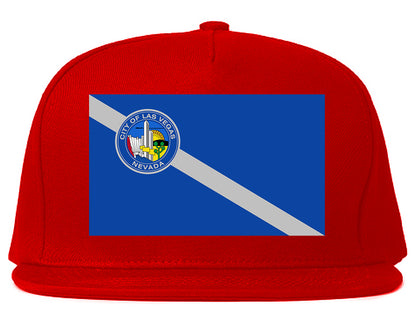 Las Vegas Nevada FLAG Mens Snapback Hat Red