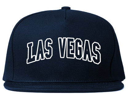 Las Vegas Nevada Outline Mens Snapback Hat Navy Blue