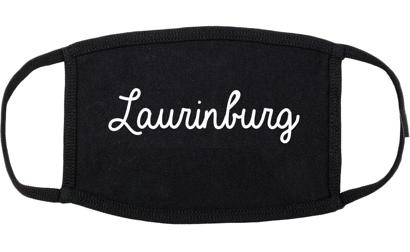Laurinburg North Carolina NC Script Cotton Face Mask Black