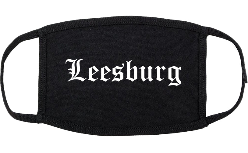 Leesburg Florida FL Old English Cotton Face Mask Black