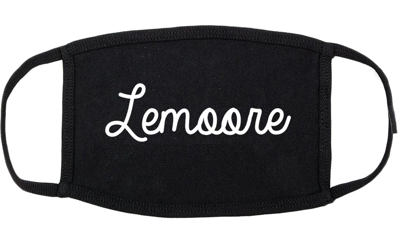 Lemoore California CA Script Cotton Face Mask Black