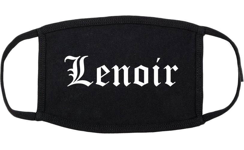 Lenoir North Carolina NC Old English Cotton Face Mask Black
