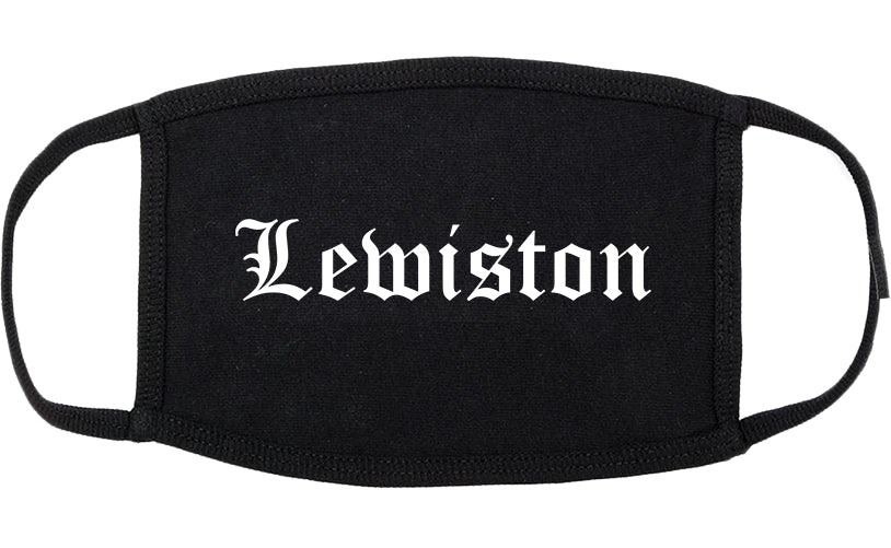 Lewiston Idaho ID Old English Cotton Face Mask Black