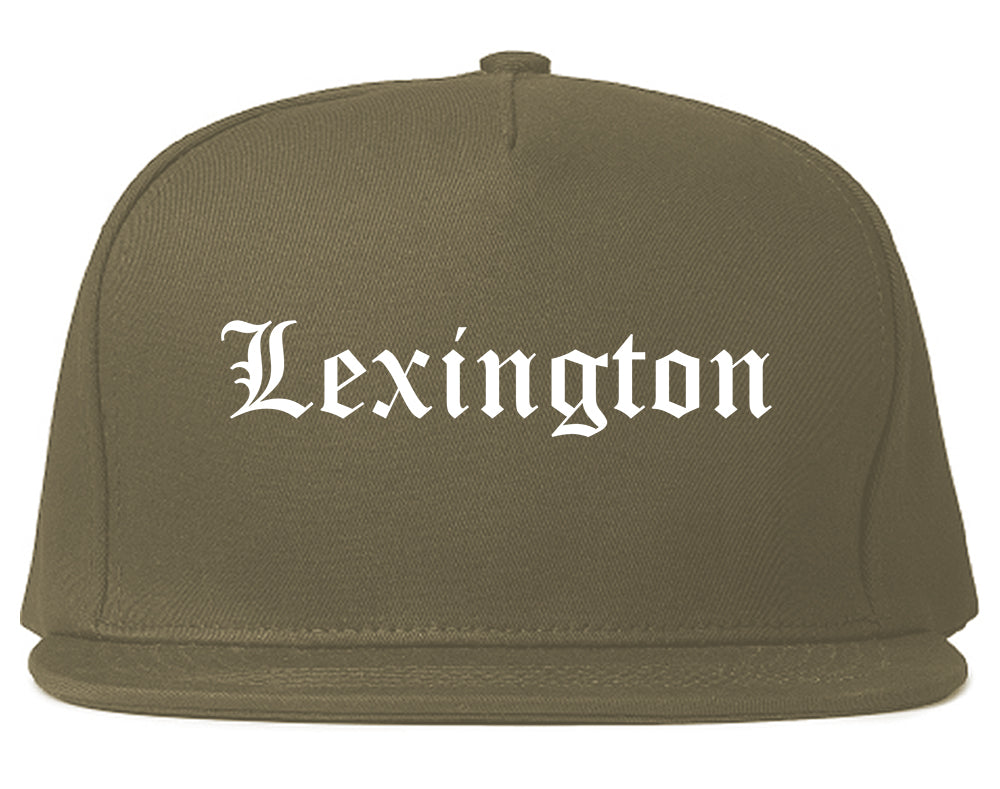 Lexington North Carolina NC Old English Mens Snapback Hat Grey