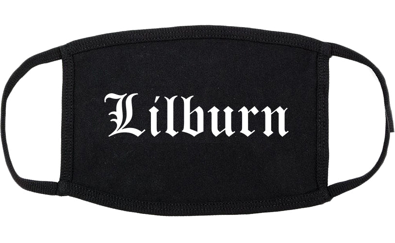 Lilburn Georgia GA Old English Cotton Face Mask Black