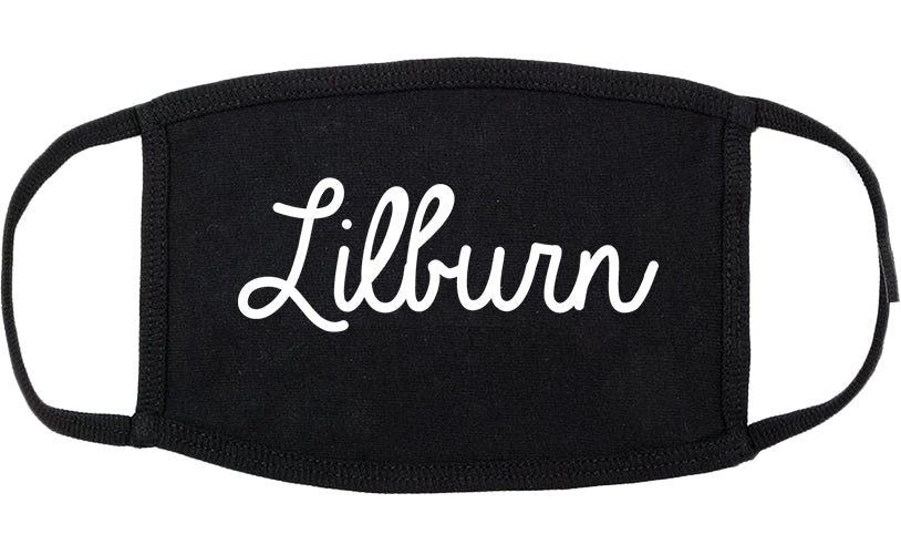 Lilburn Georgia GA Script Cotton Face Mask Black